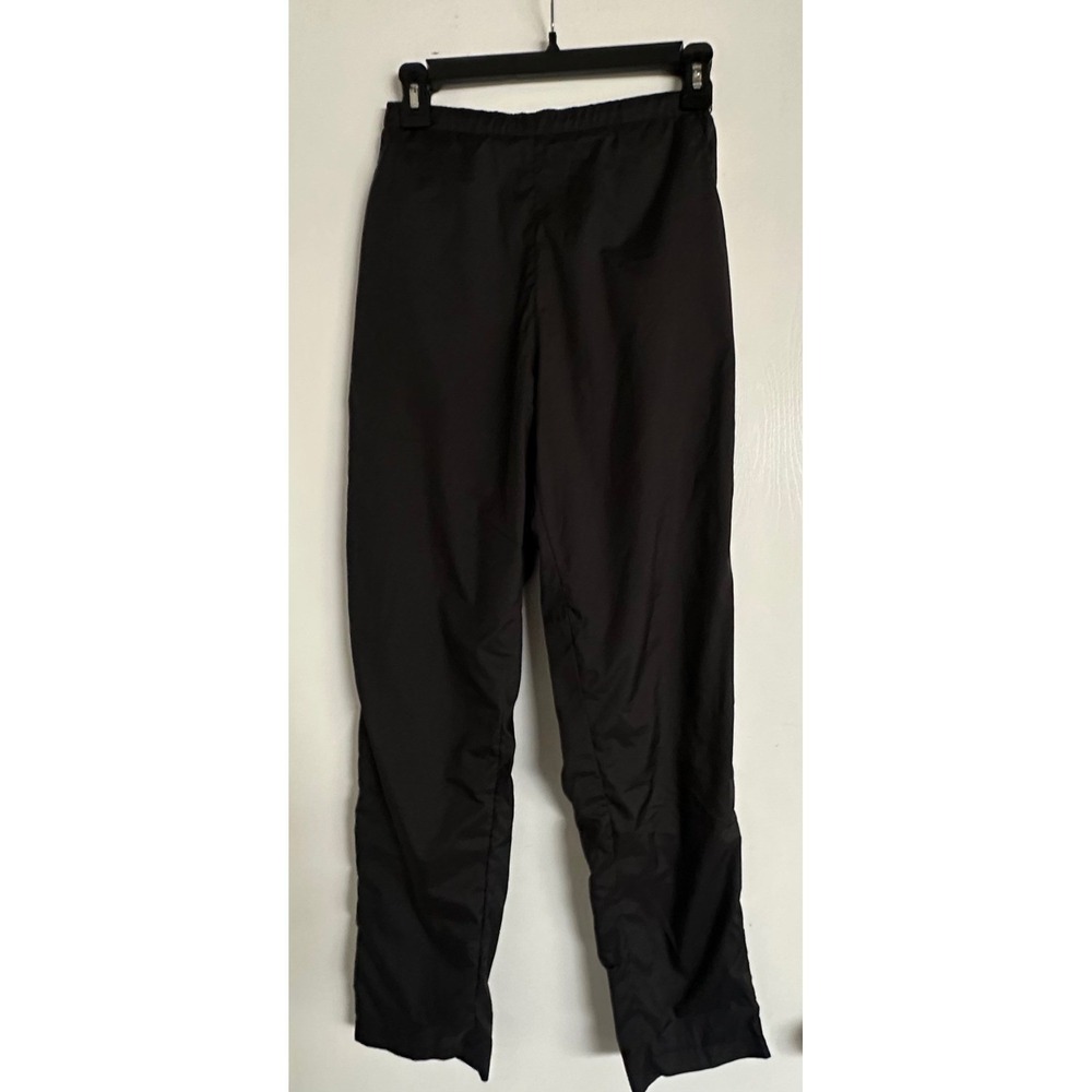 Lacoste Sport VTG Windbreaker Track Pants‎ Black Pink Piping Women Size 40 READ